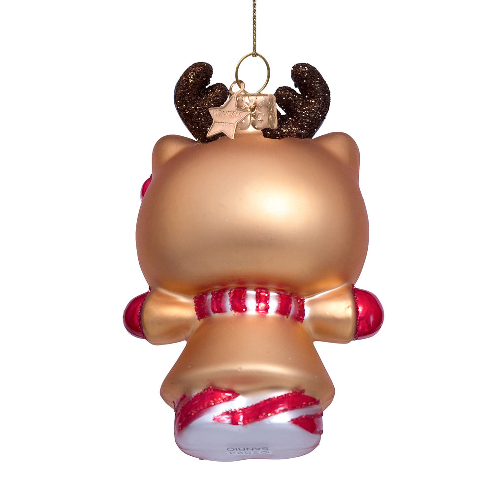 Vondels kerstbal Hello Kitty reindeer
