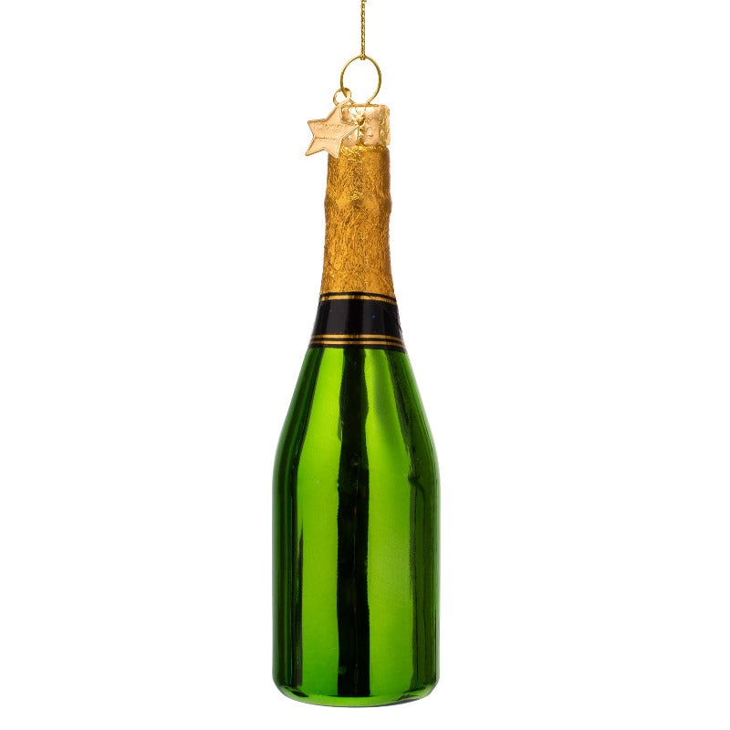 Vondels kerstbal champagne groen