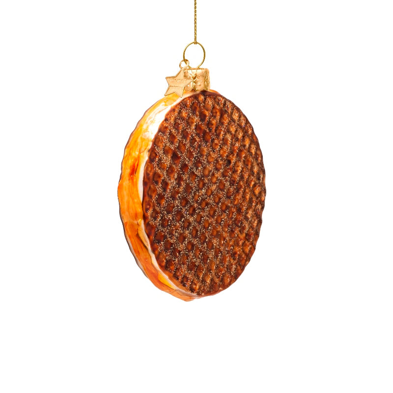 Vondels kerstbal stroopwafel