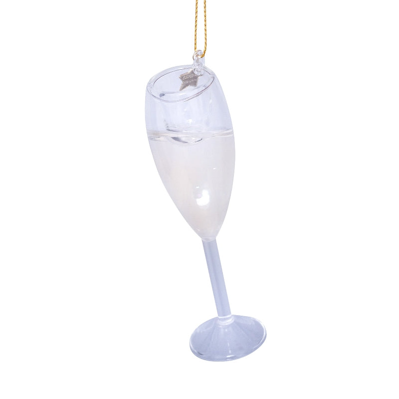 Vondels kerstbal champagne glas