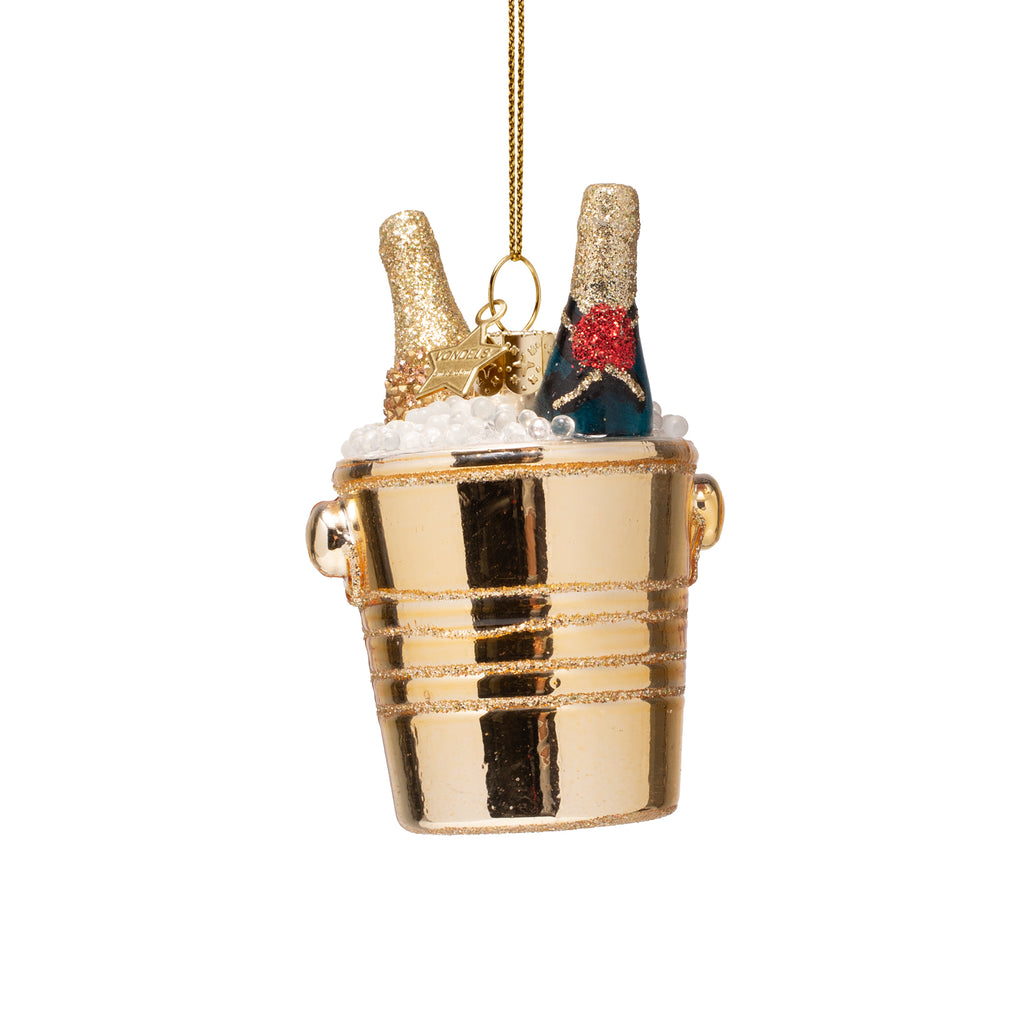 Vondels kerstbal champagne in koeler