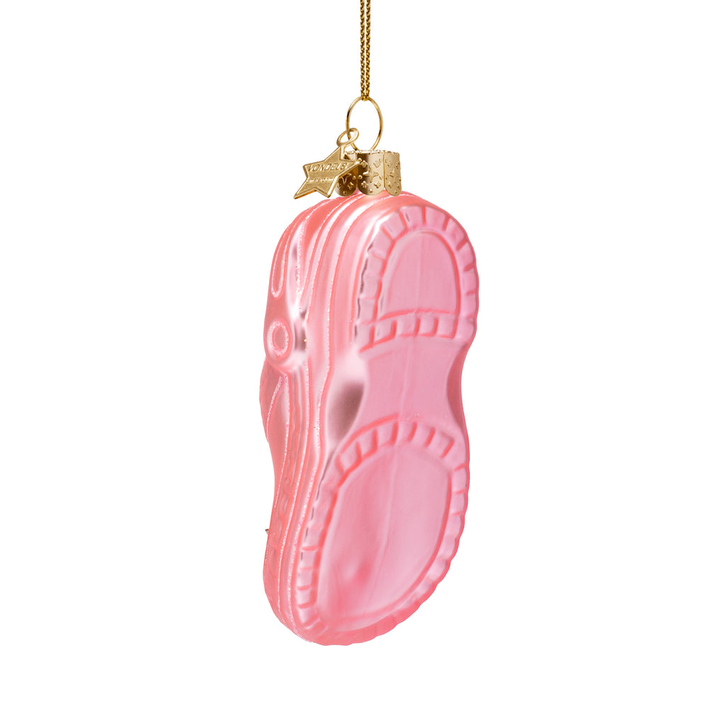 Vondels kerstbal crocs pink