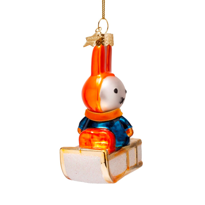 Vondels kerstbal Nijntje op de slee