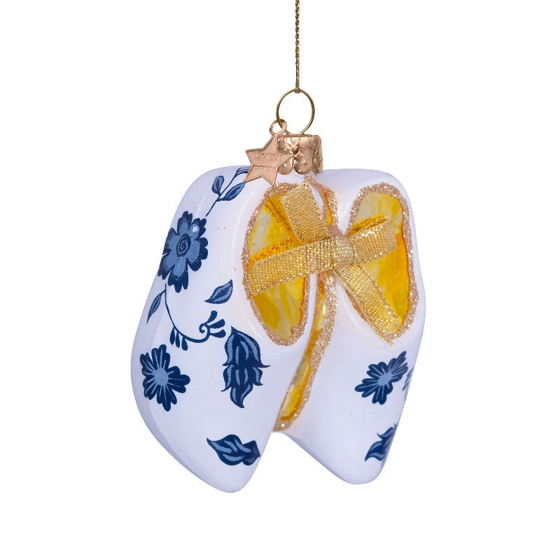 Vondels kerstbal delfts blauw blauwe klompjes