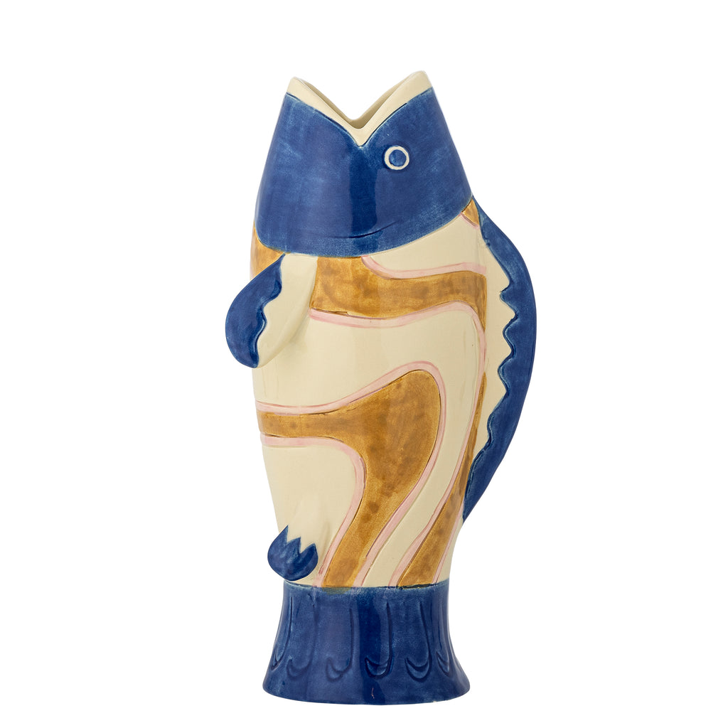 Bloomingville vaas Irving blauw