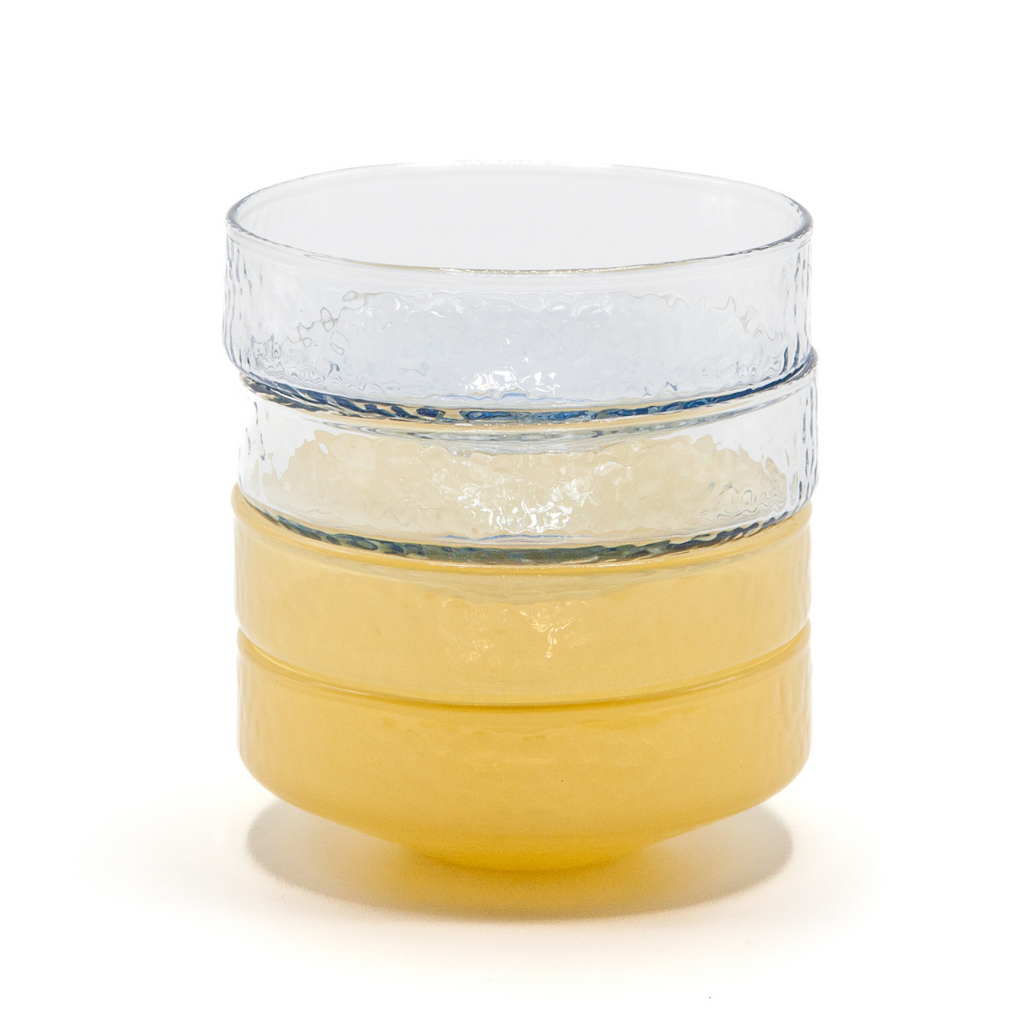 Brût Homeware Schaaltjes Claude helder geel blauw set van 4