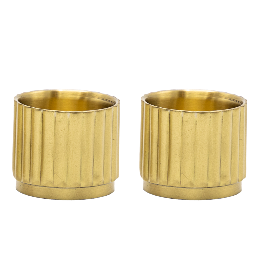 Brût Homeware Eierdopjes messing set van 2