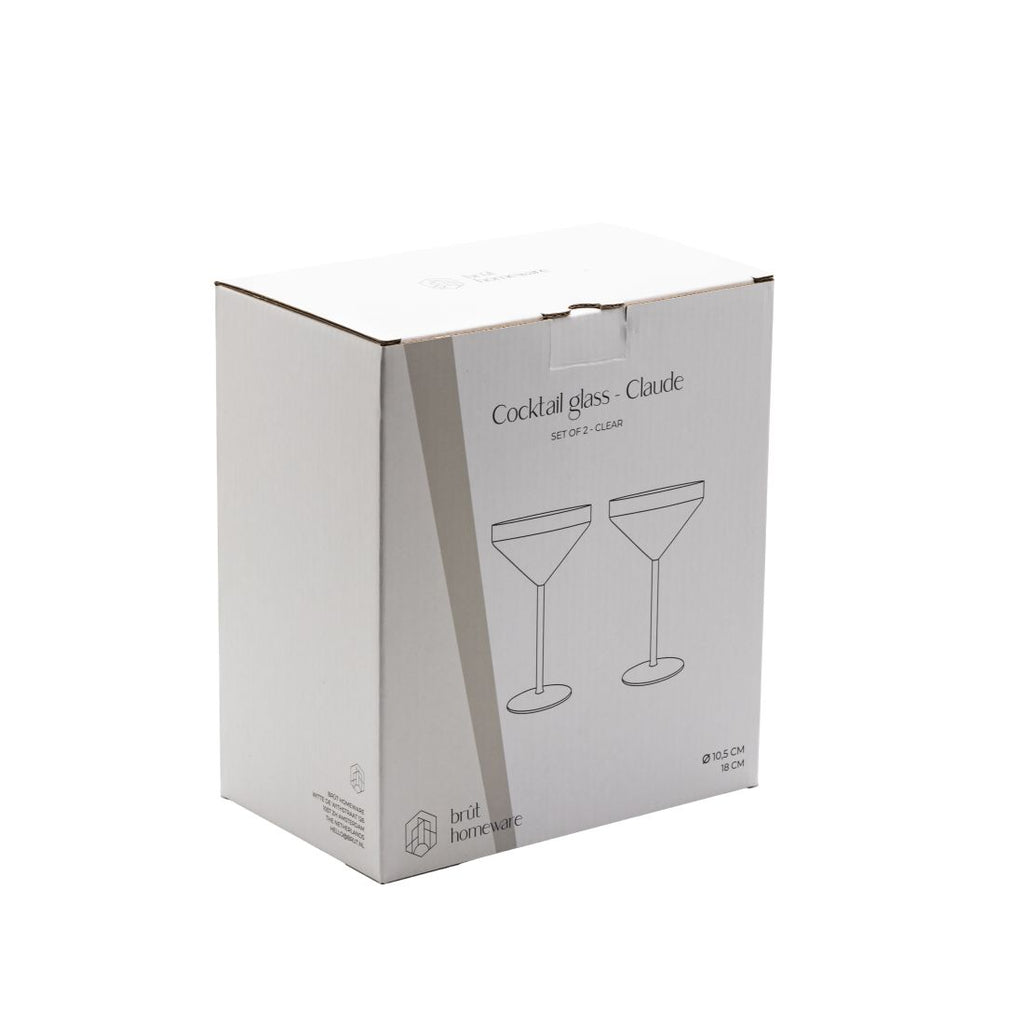 Brût Homeware Cocktail Claude set van 2 clear