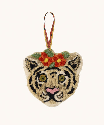 Doing Goods Floral Witte Tijger hanger