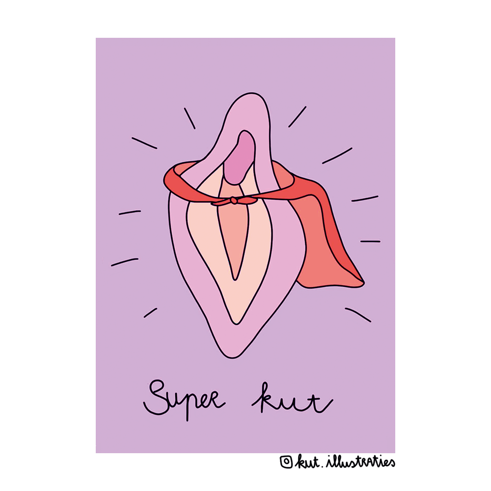 KUT.illustraties kaart Super kut