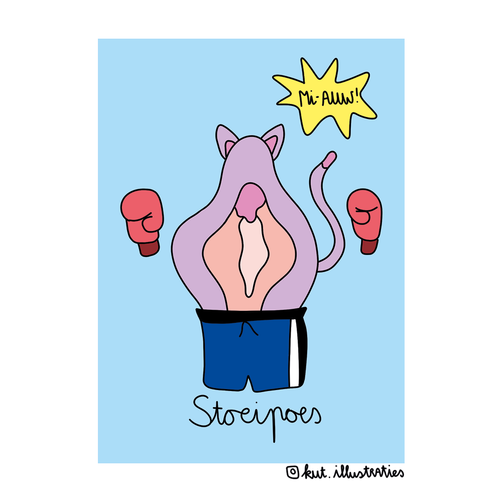 KUT.illustraties kaart stoeipoes