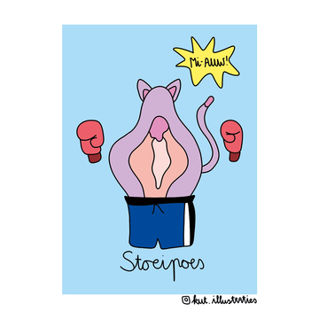 KUT.illustraties kaart stoeipoes