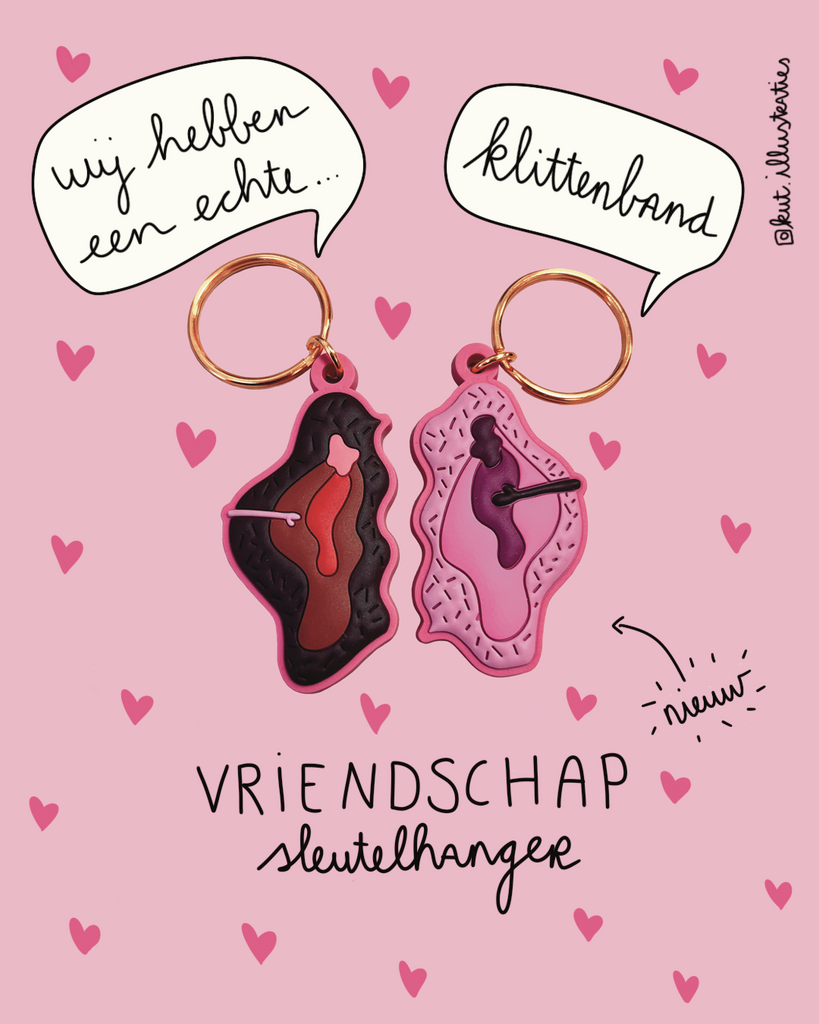 KUT.illustraties Vriendschap Kut Sleutelhanger set