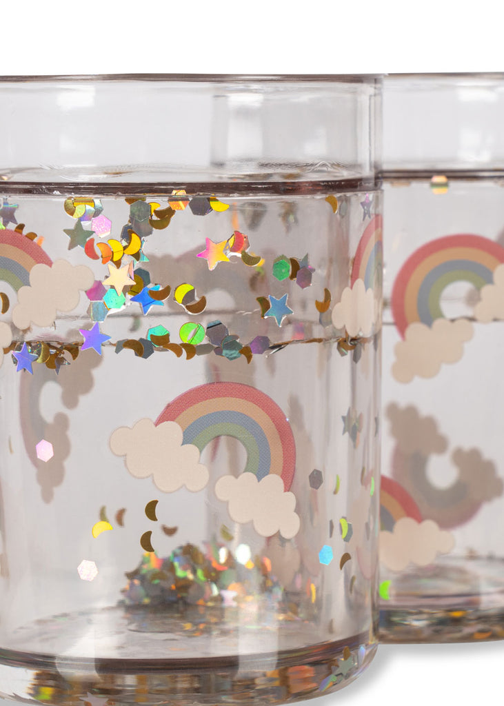 Konges Sløjd glitter bekers rainbow set van 2