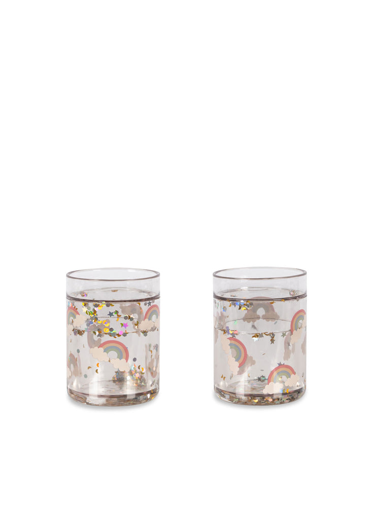 Konges Sløjd glitter bekers rainbow set van 2