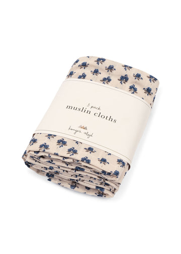 Konges Sløjd muslin cloth piccoloblu set van 3