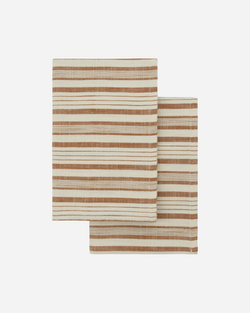 Meraki theedoek Terracotta set van 2
