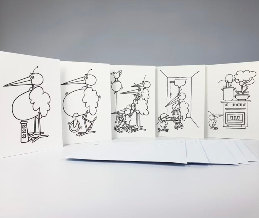 Portretloket geboortekaarten