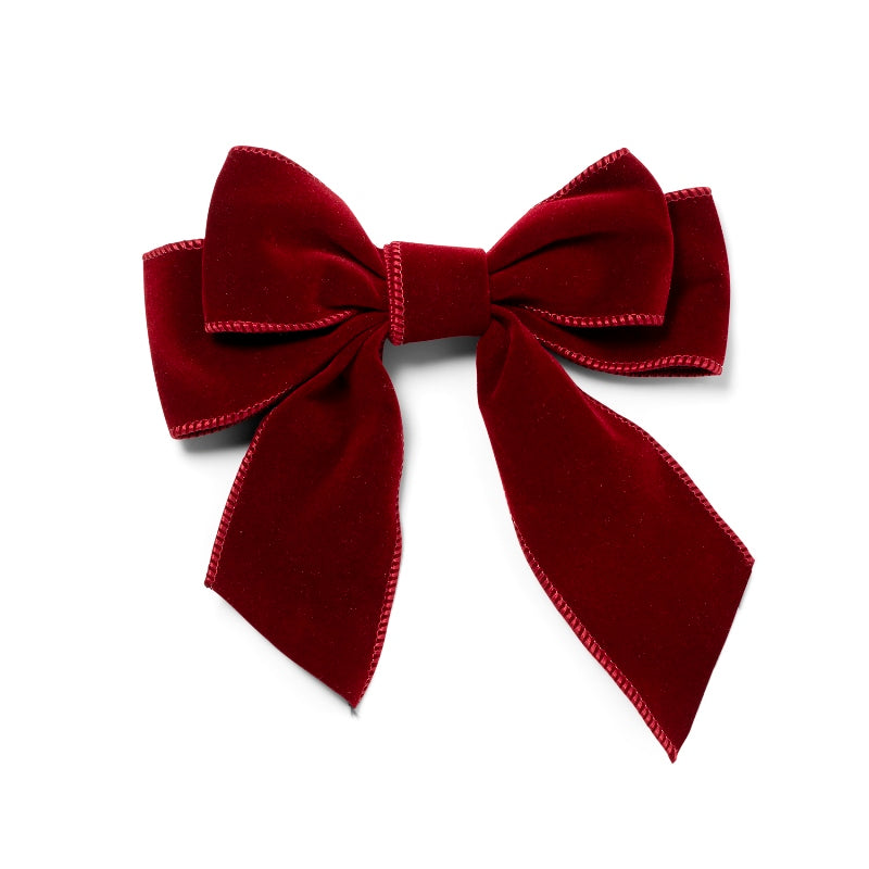 Vondels fluwelen strik burgundy set van 2