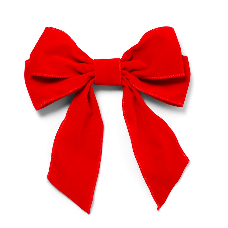 Vondels fluwelen strik rood set van 2