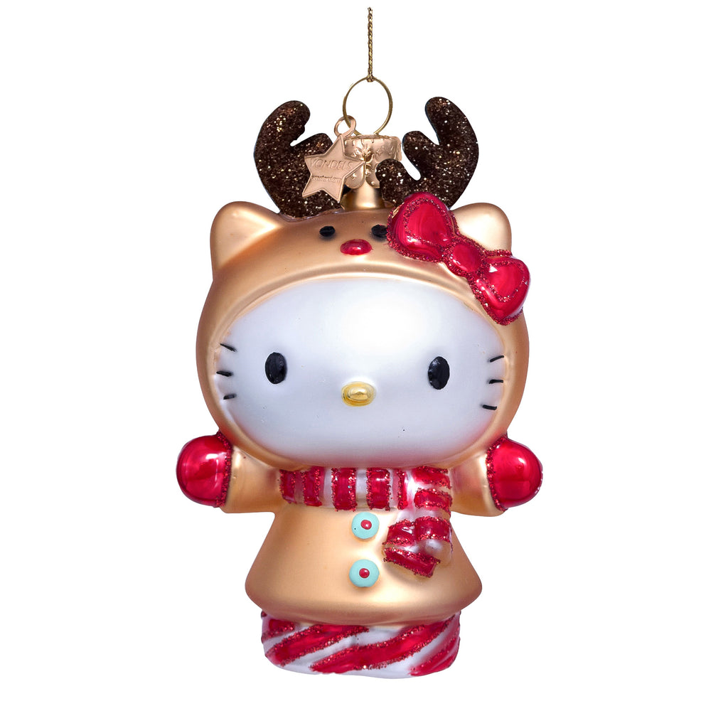 Vondels kerstbal Hello Kitty reindeer