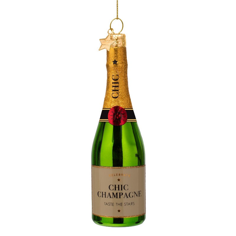 Vondels kerstbal champagne groen