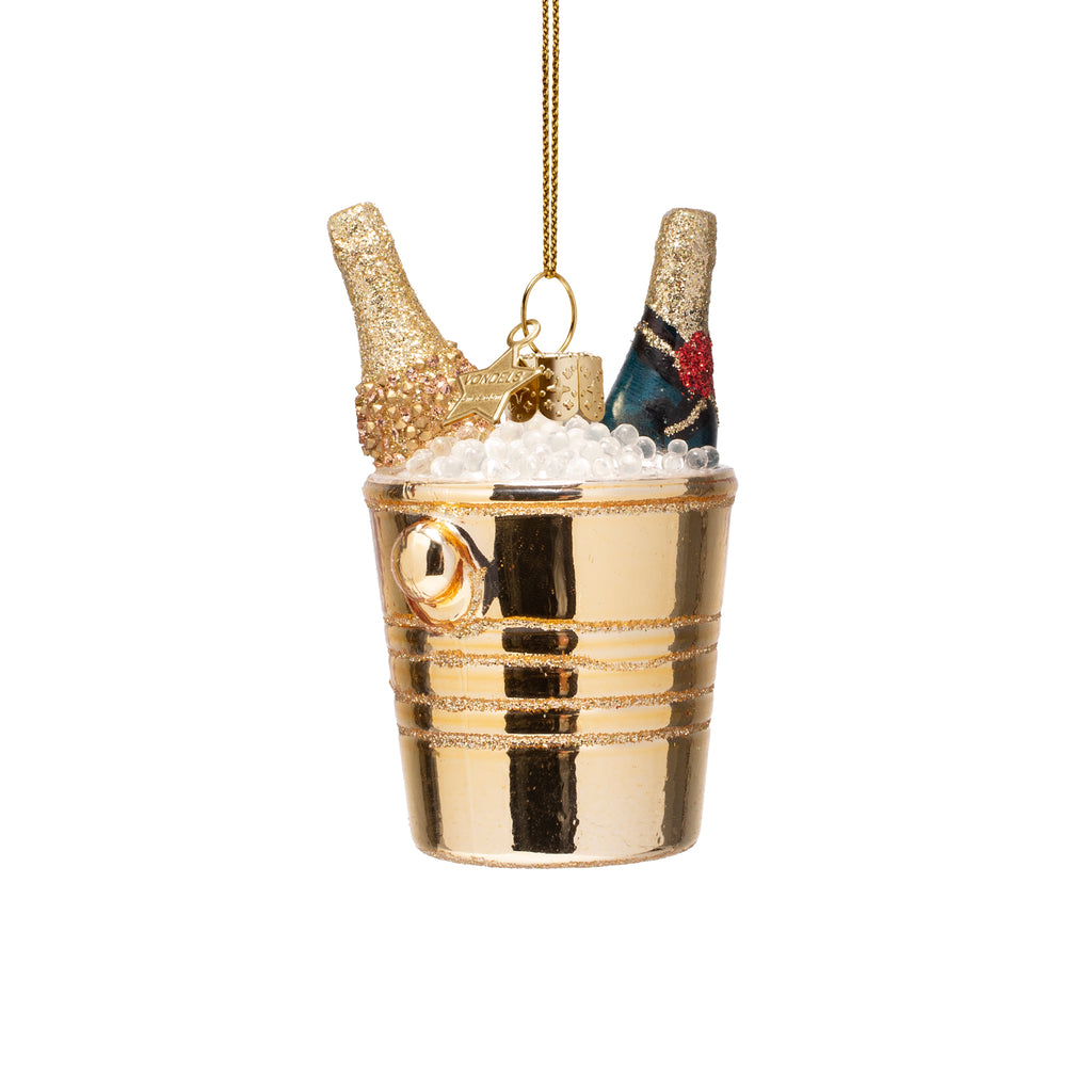 Vondels kerstbal champagne in koeler