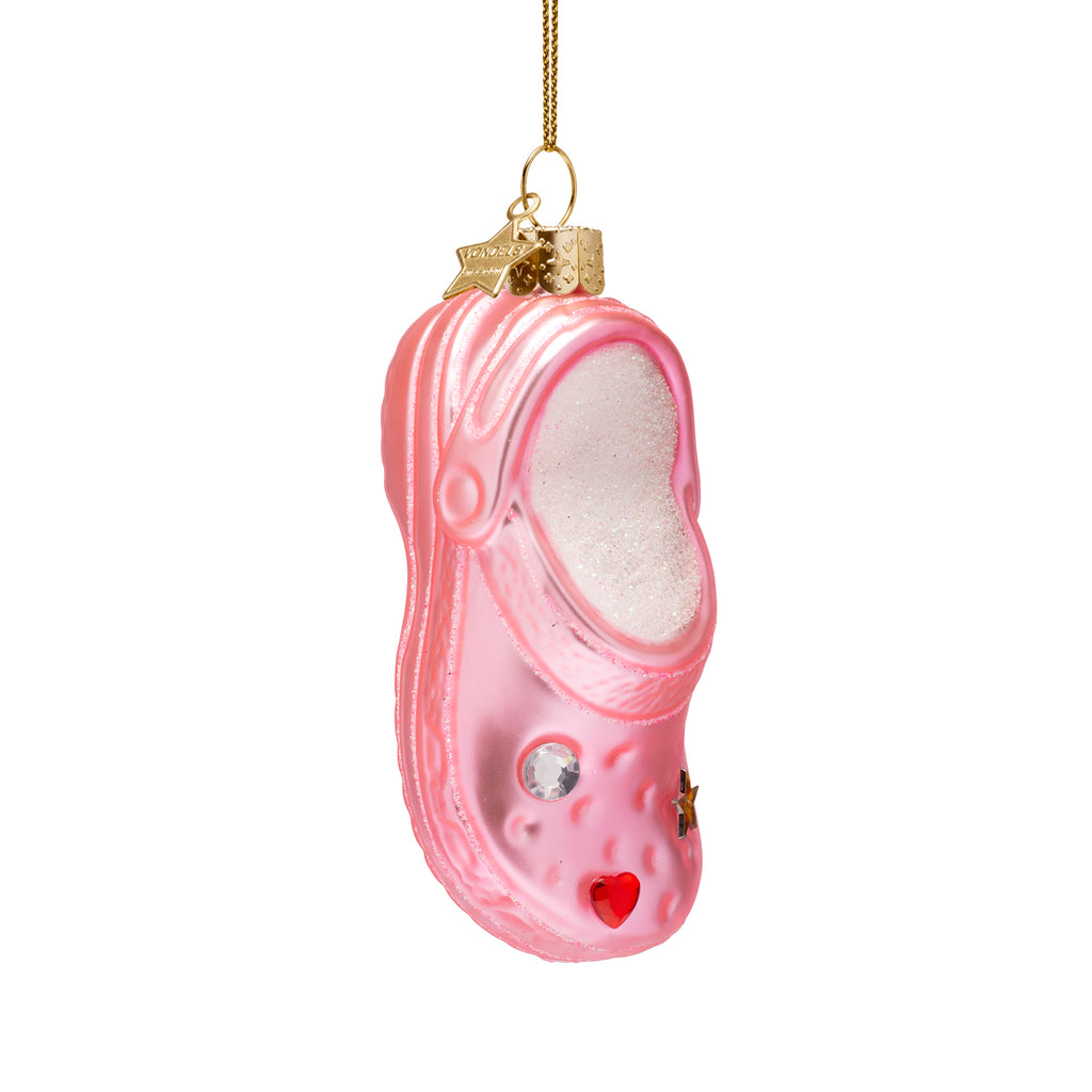 Vondels kerstbal crocs pink