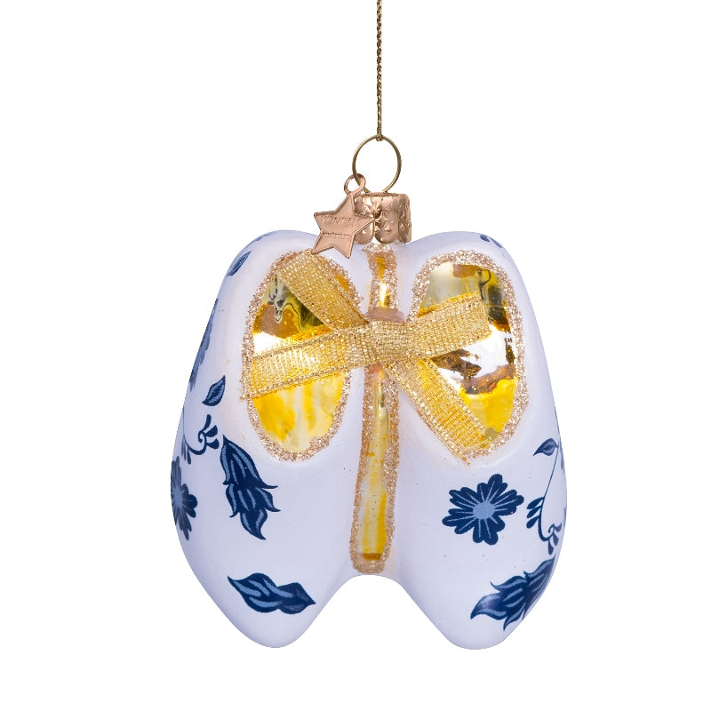 Vondels kerstbal delfts blauw blauwe klompjes