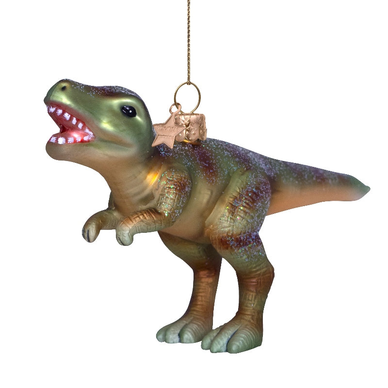 Vondels kerstbal groene dino