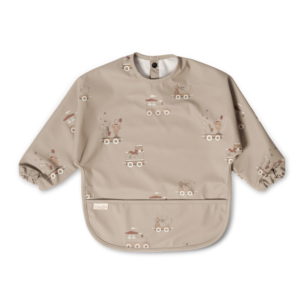 nuuroo slab waterproof met mouw Cream carnival train