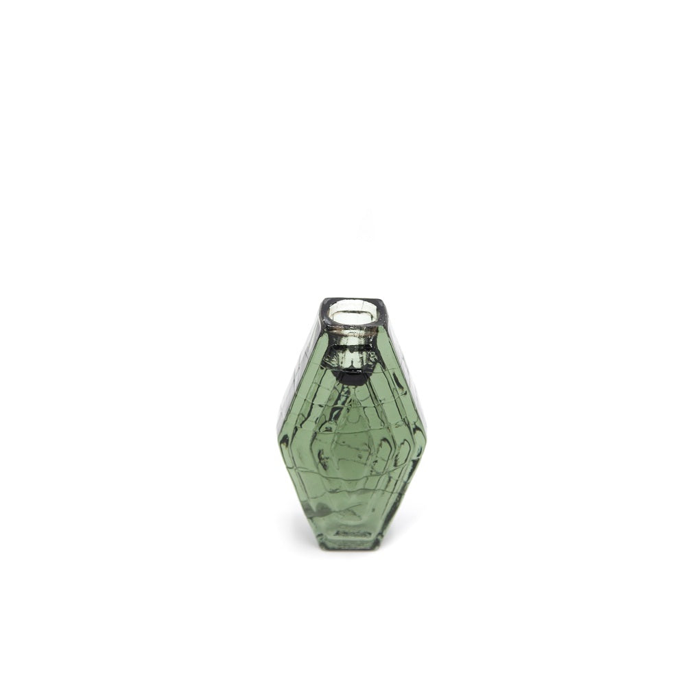 Candle Holder Hexagon smokey green 3 web